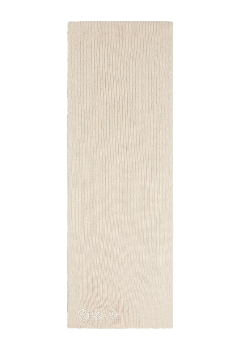 Fular din amestec de lana cu model monograma