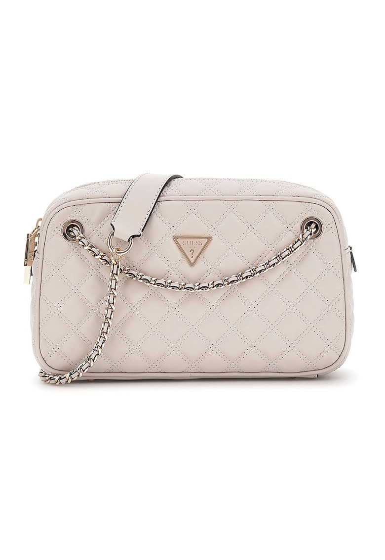 Geanta crossbody din piele ecologica cu logo metalic