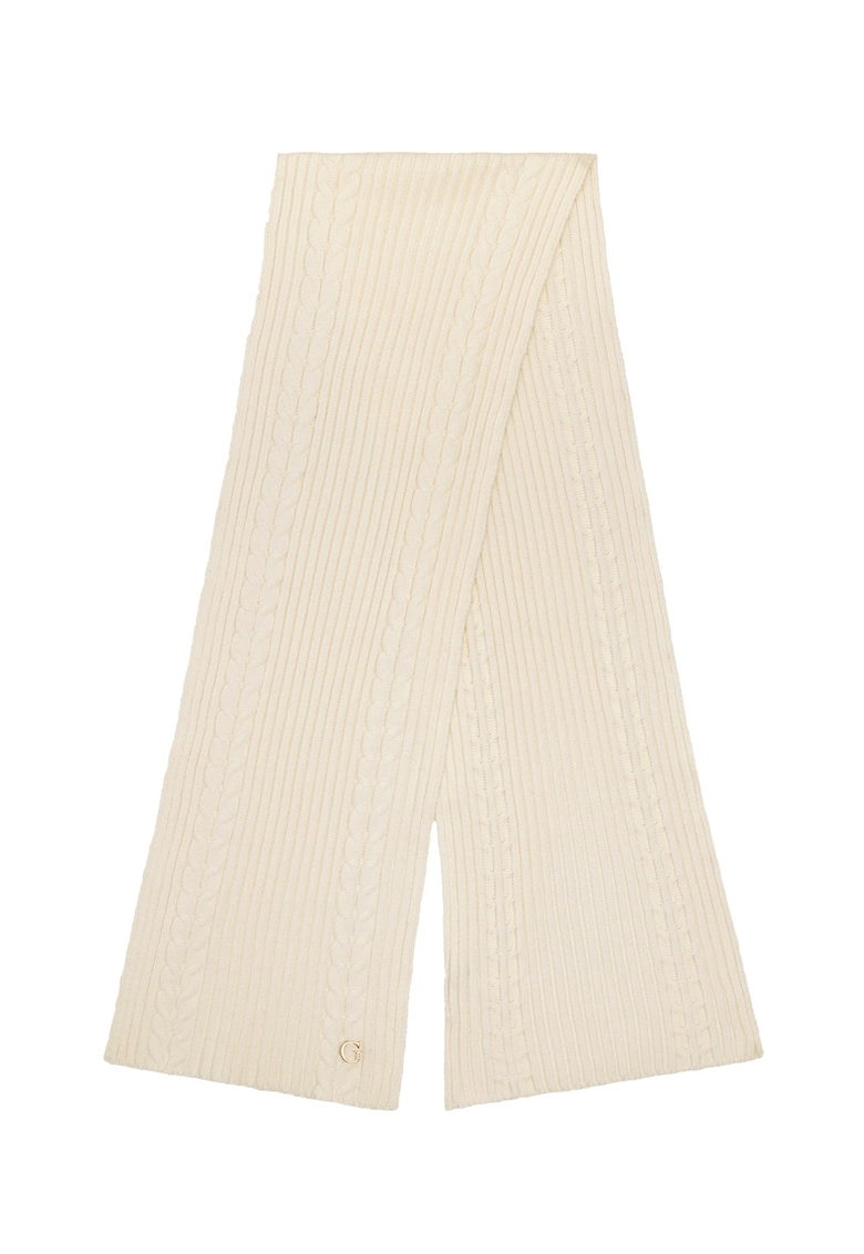 Fular tricotat cu model torsade