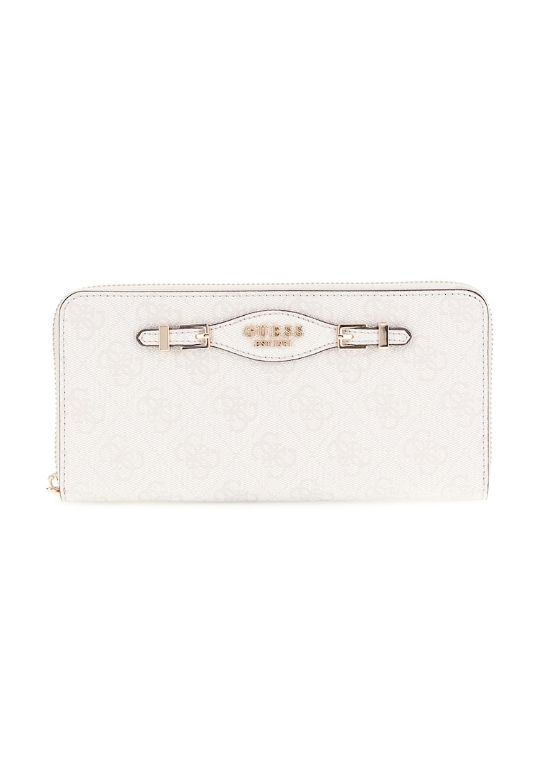 Portofel cu bareta detasabila pentru incheietura si model monograma