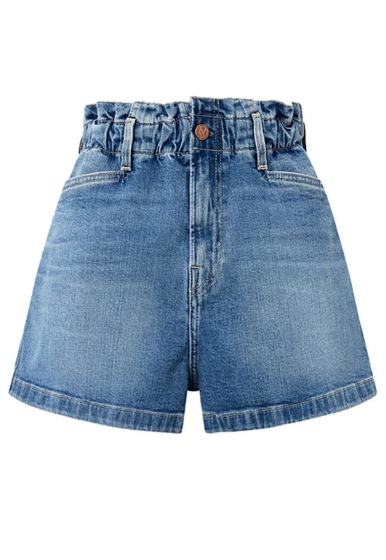 Blugi scurti dama bumbac/elastan - albastru -