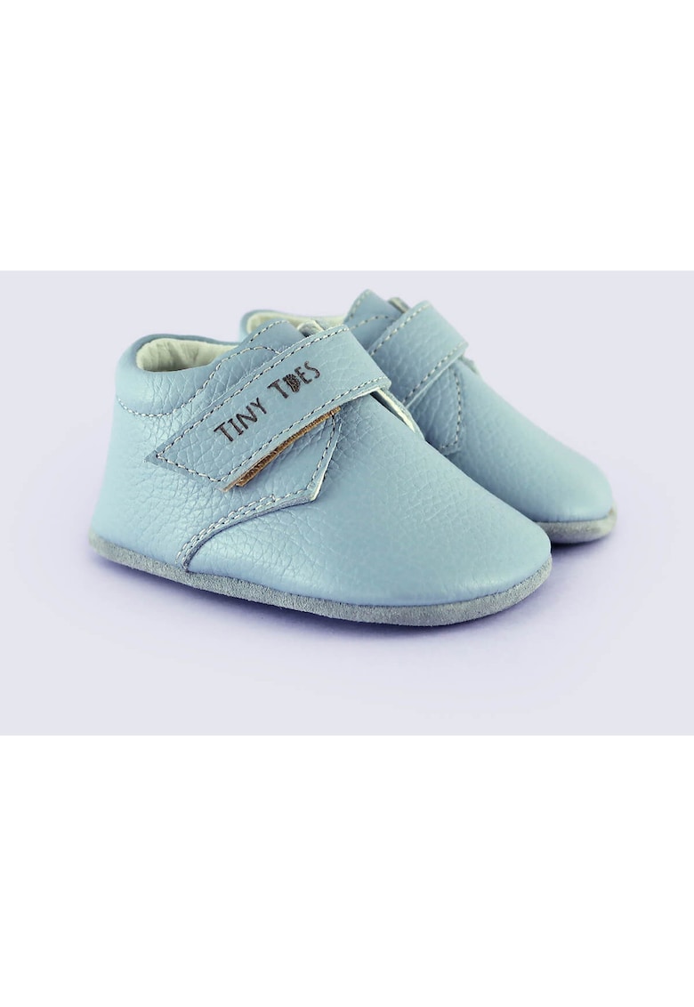 Tiny Toes Botosei Barefoot din piele naturala - Luff - Albastru - Albastru