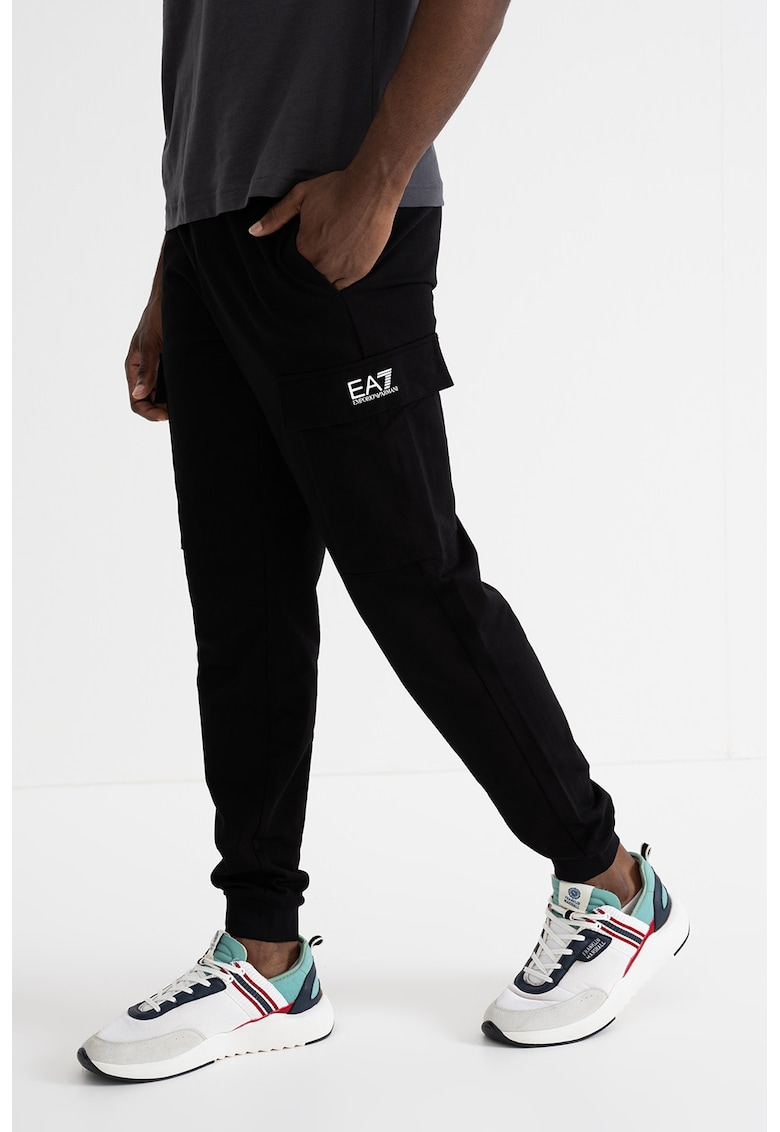 Pantaloni de trening cargo cu talie elastica