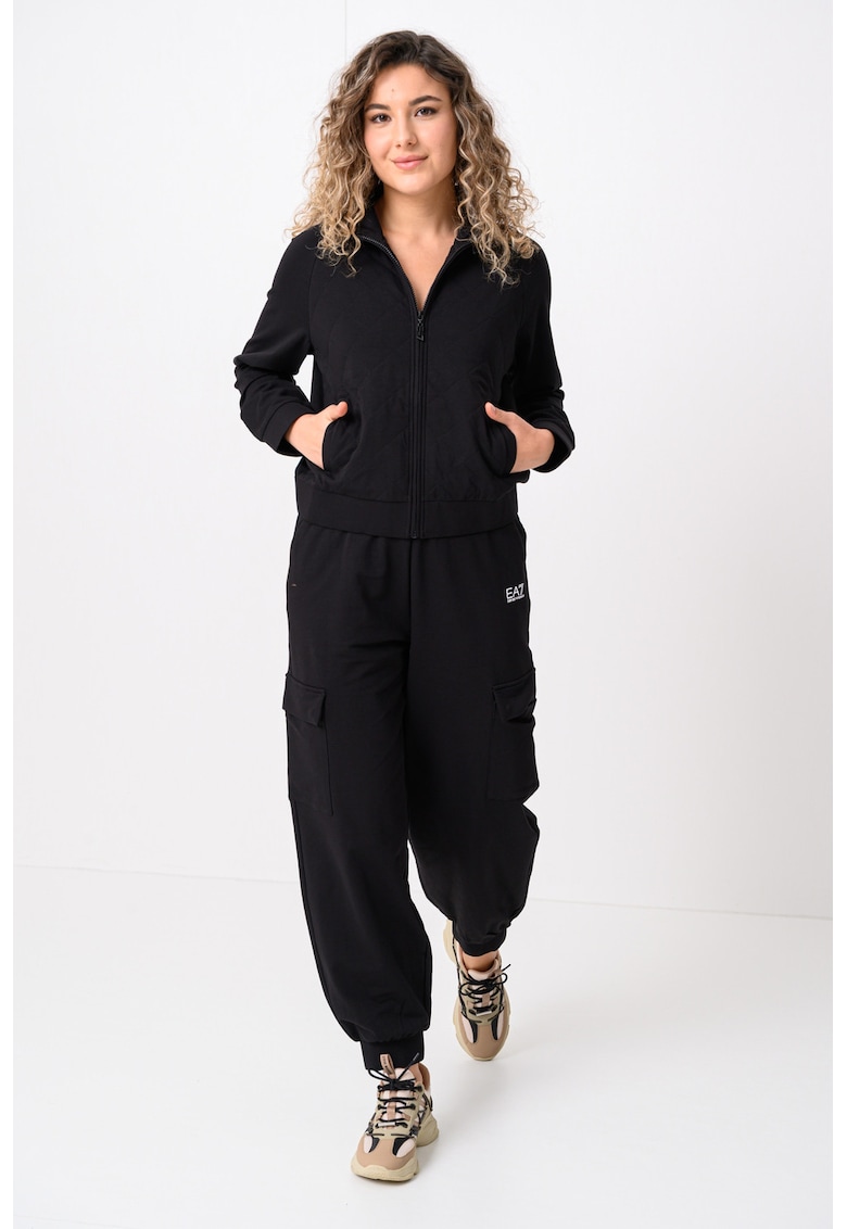 Trening uni din amestec de bumbac cu talie elastica