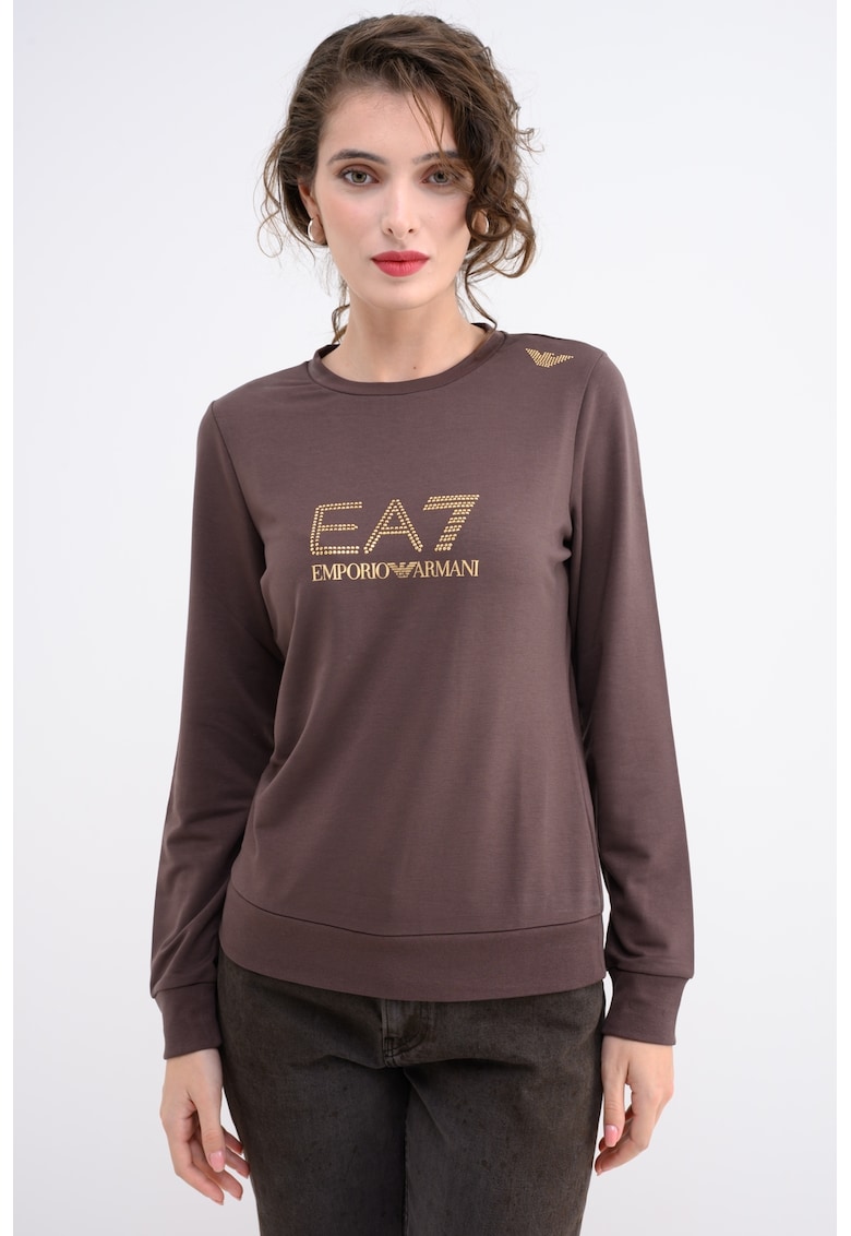 Bluza de trening cu aplicatii logo