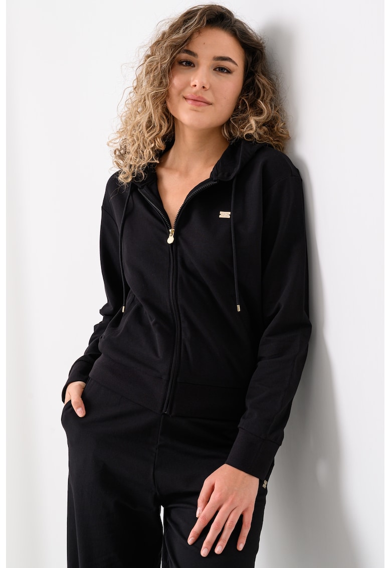 Trening din amestec de bumbac cu gluga