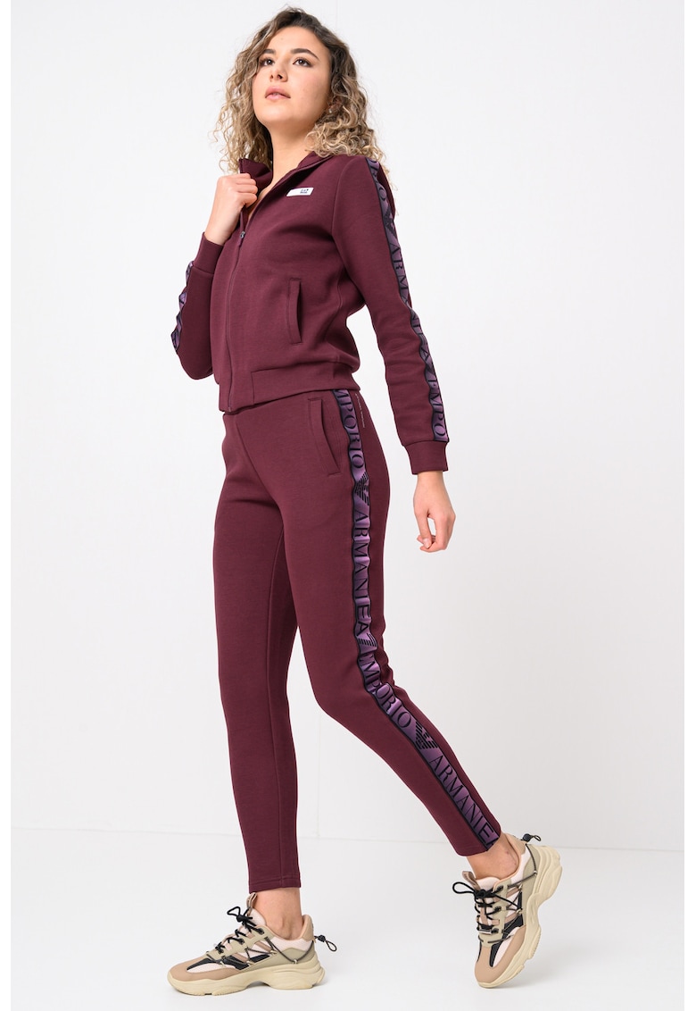 Trening slim fit cu banda logo