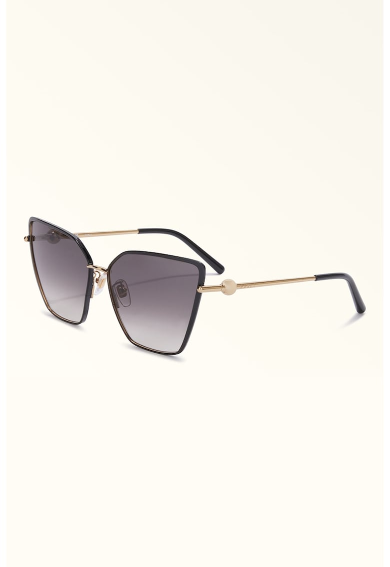 Ochelari de soare cat-eye cu rama metalica