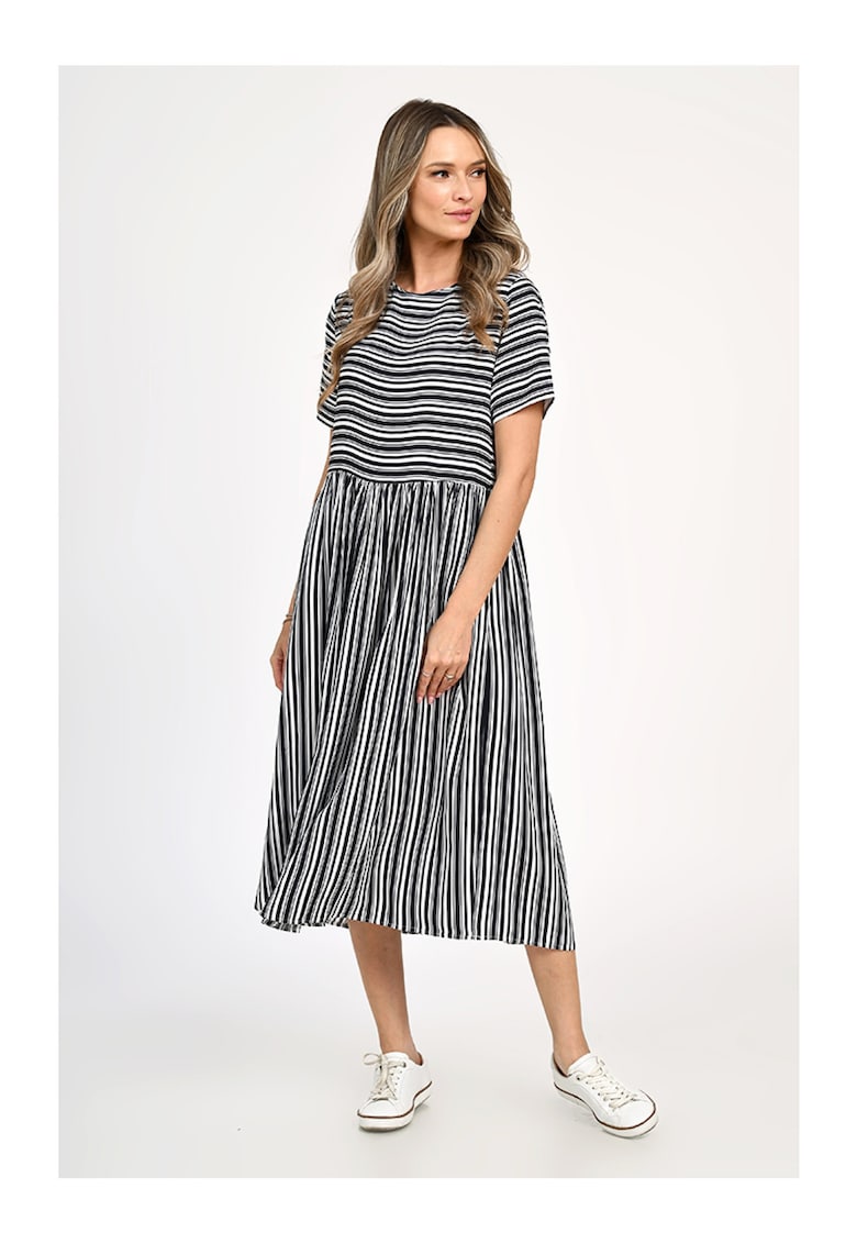 Rochie Dama - Stripes V314 - Gri