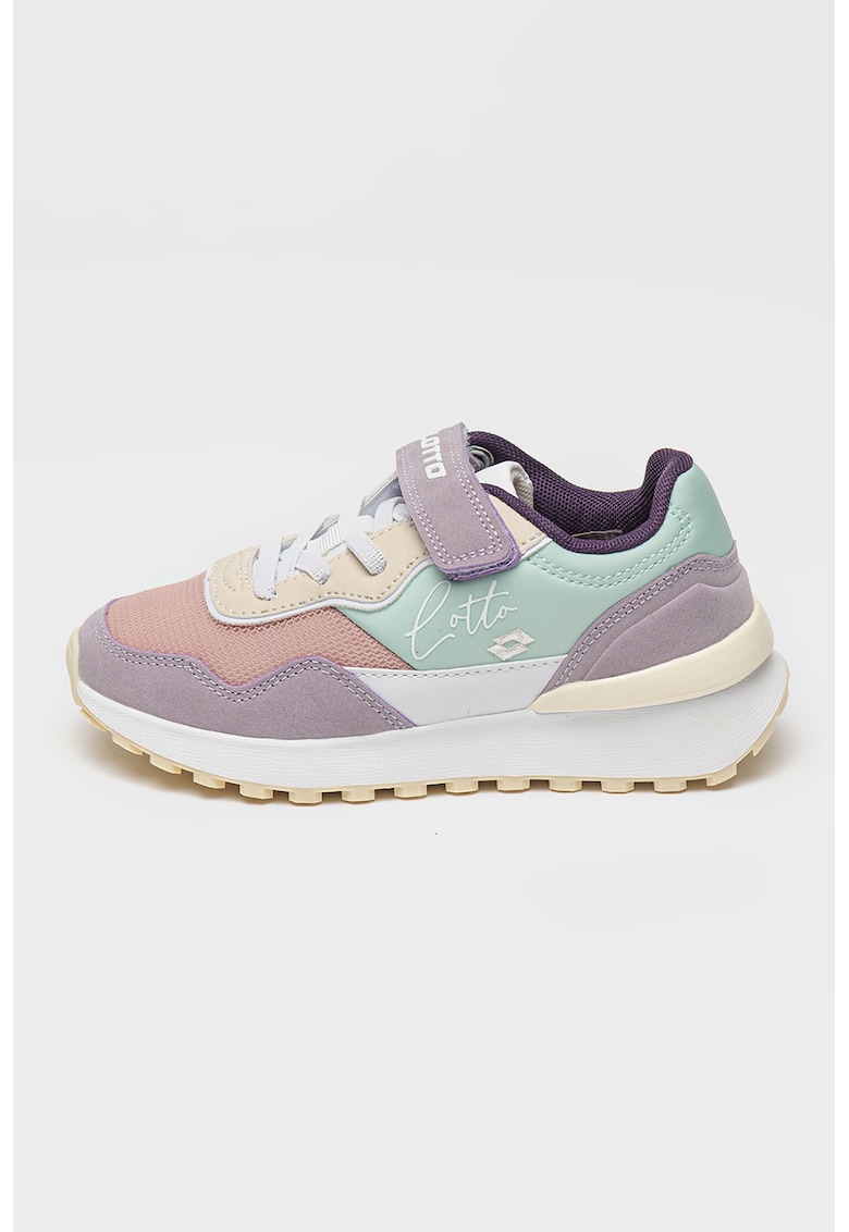 Pantofi sport cu model colorblock si detaliu logo