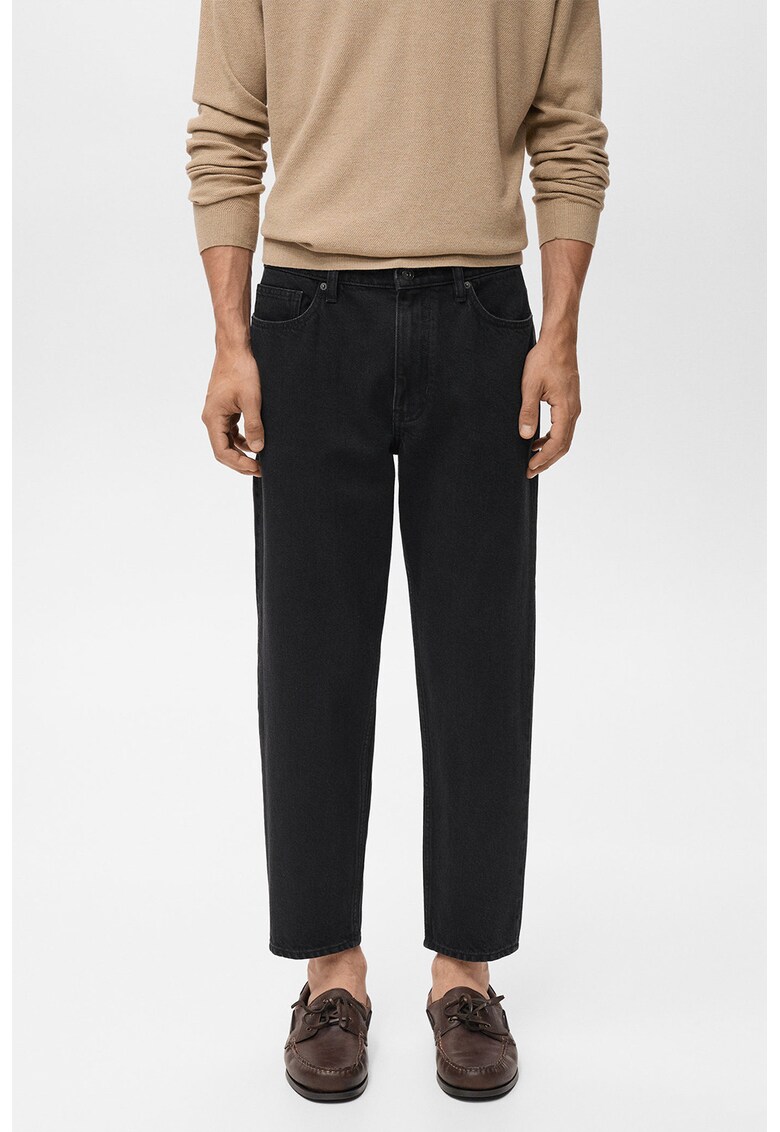 Blugi regular-fit cu model uni