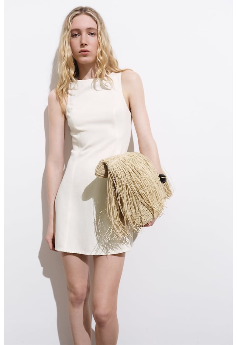 Rochie scurta din bumbac cu croiala evazata