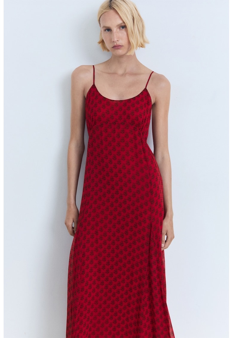 Rochie din sifon cu imprimeu floral