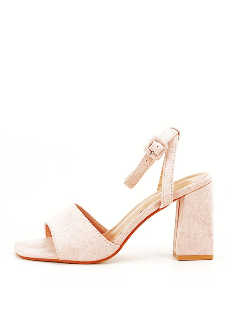Sandale roz somon cu toc BL6522 130 11133 - Roz