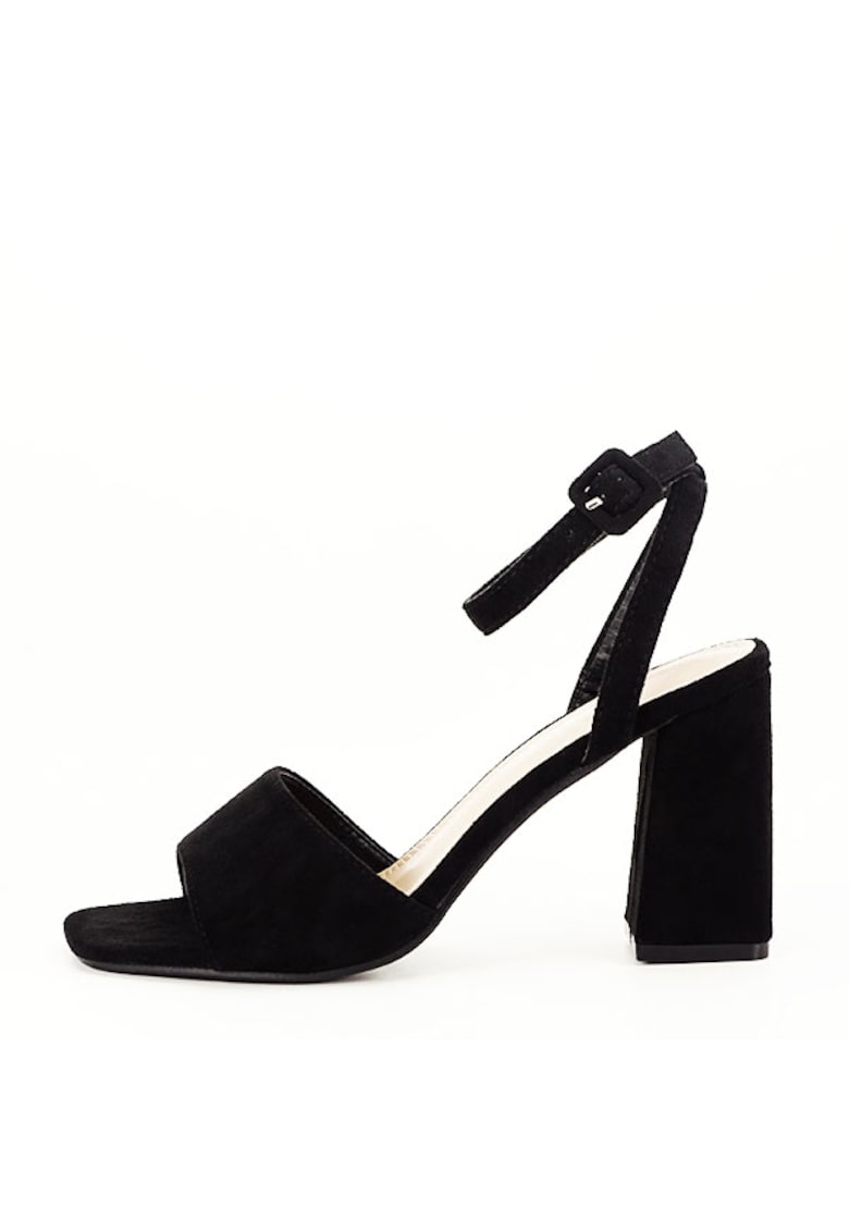 Sandale negre cu toc BL6522 131 11137