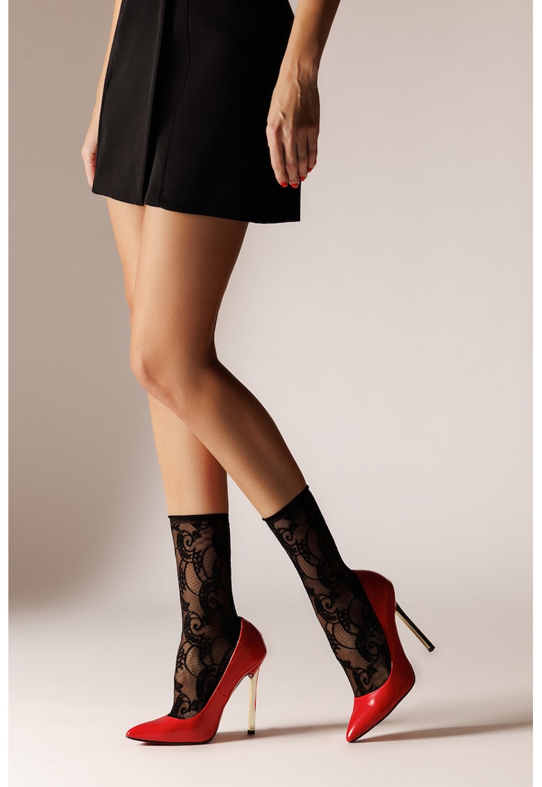 Sosete scurte cu model - Negru