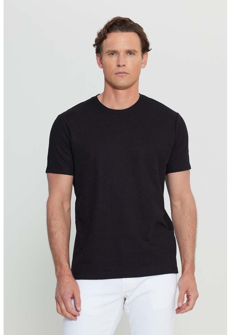 Tricou slim-fit din amestec de bumbac