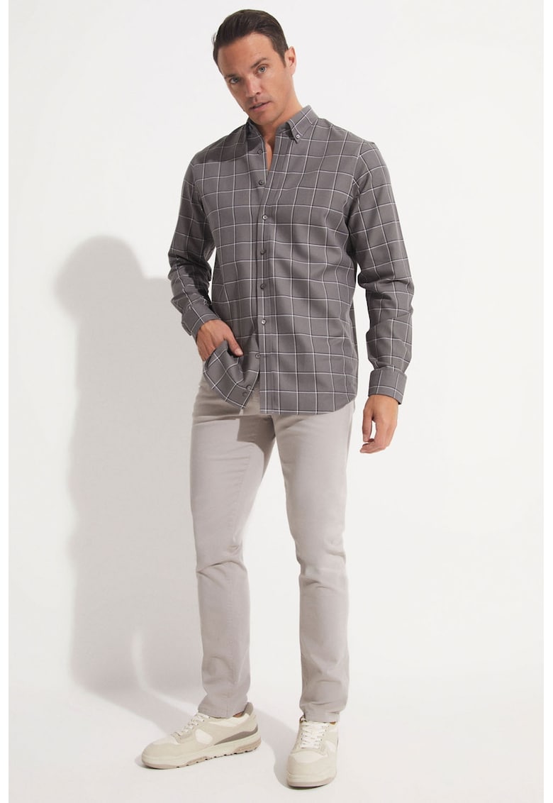 Camasa cu maneci lungi si model in carouri