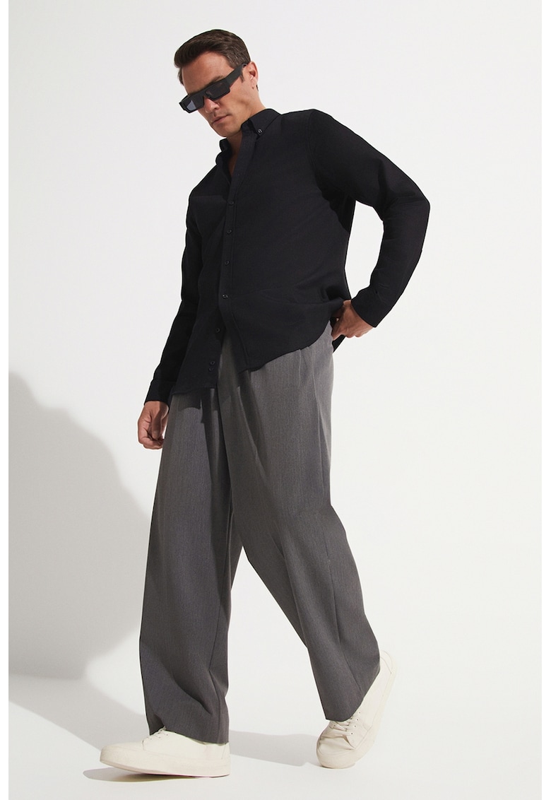 Camasa din bumbac cu guler fixat cu nasturi Camasa din bumbac cu guler fixat cu nasturi