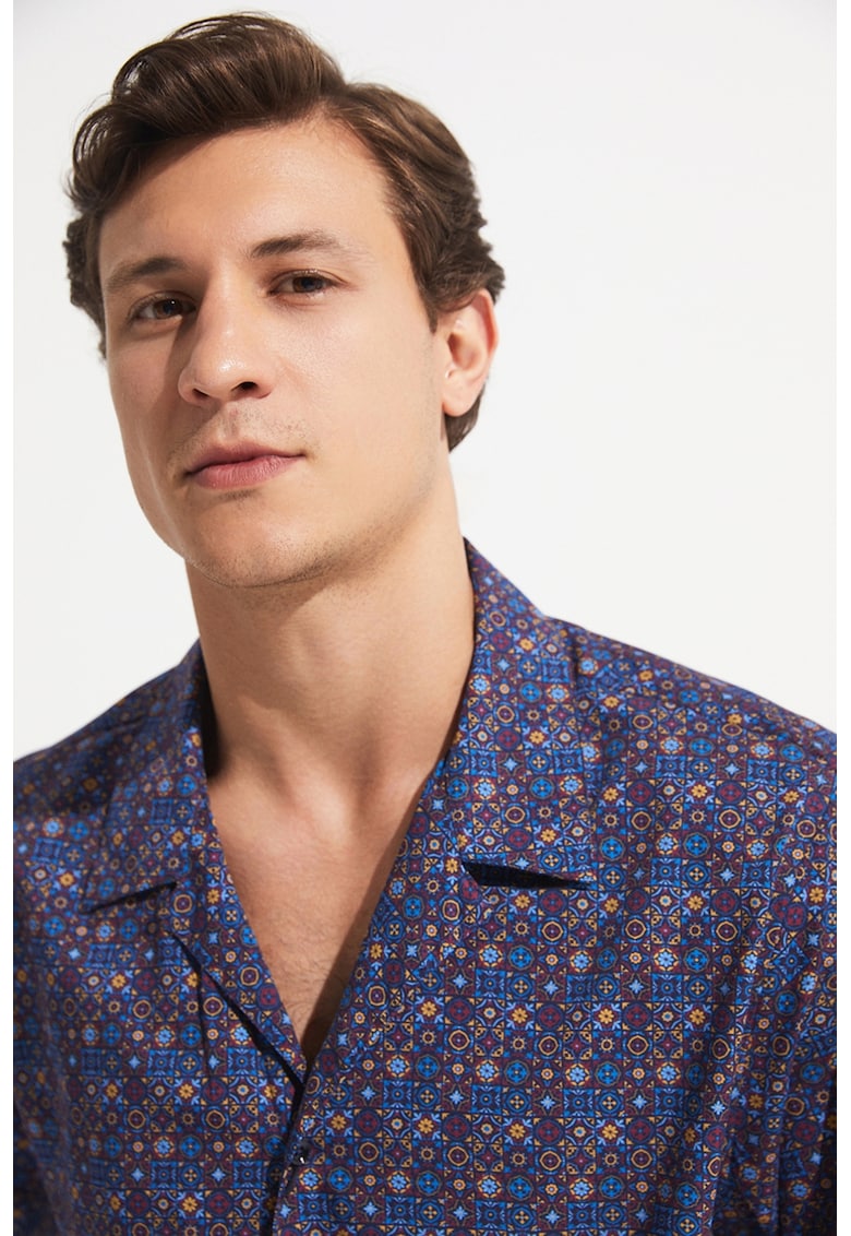 Camasa supradimensionata cu model etnic Camasa supradimensionata cu model etnic