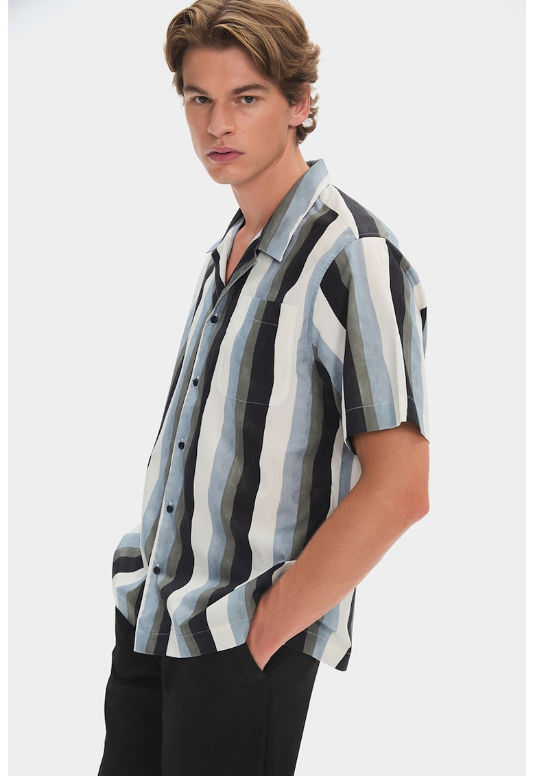 Camasa in dungi cu maneci cazute