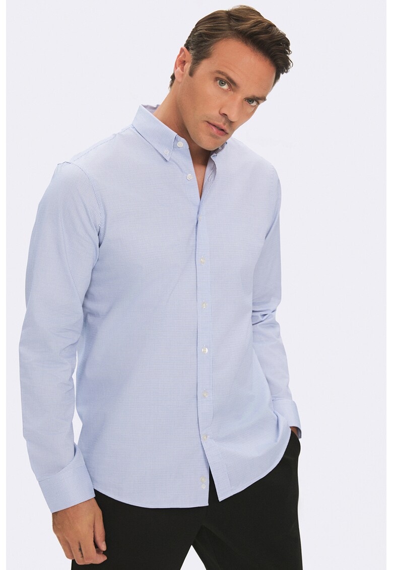 Camasa Oxford de bumbac in carouri