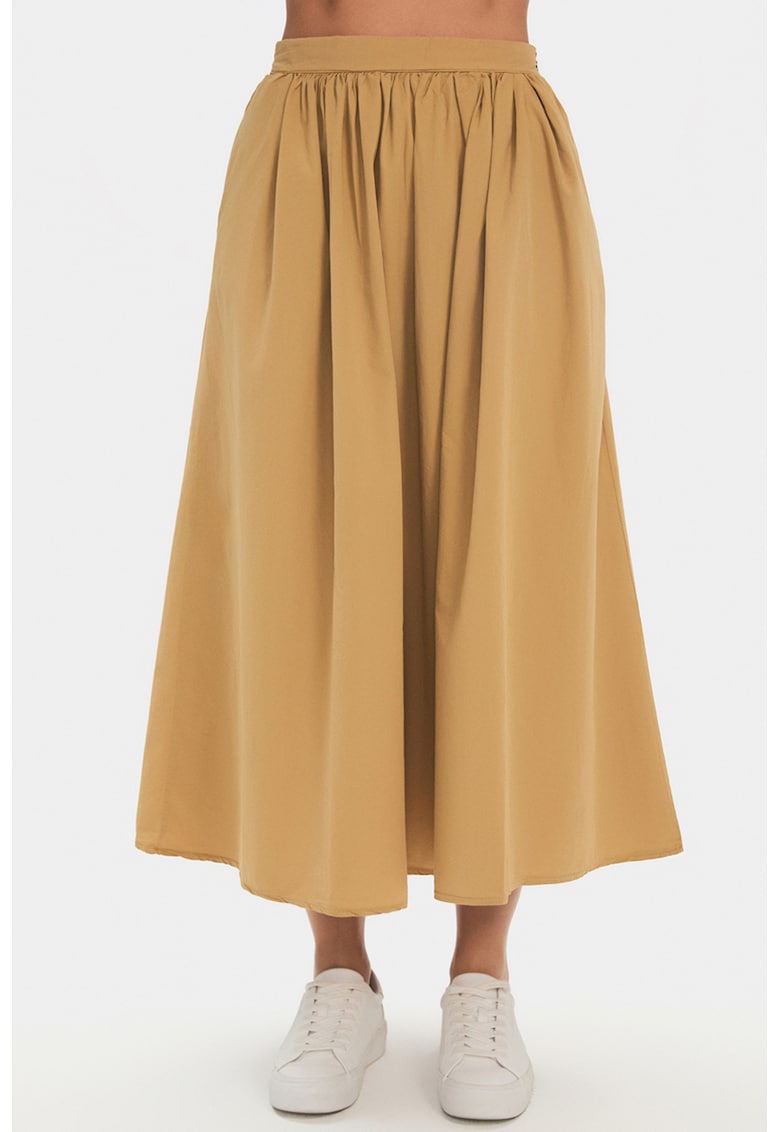 Fusta maxi evazata cu buzunare laterale