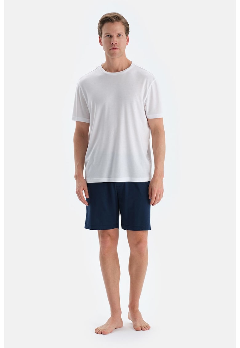 Set de pantaloni scurti de pijama din bumbac si modal - 2 perechi