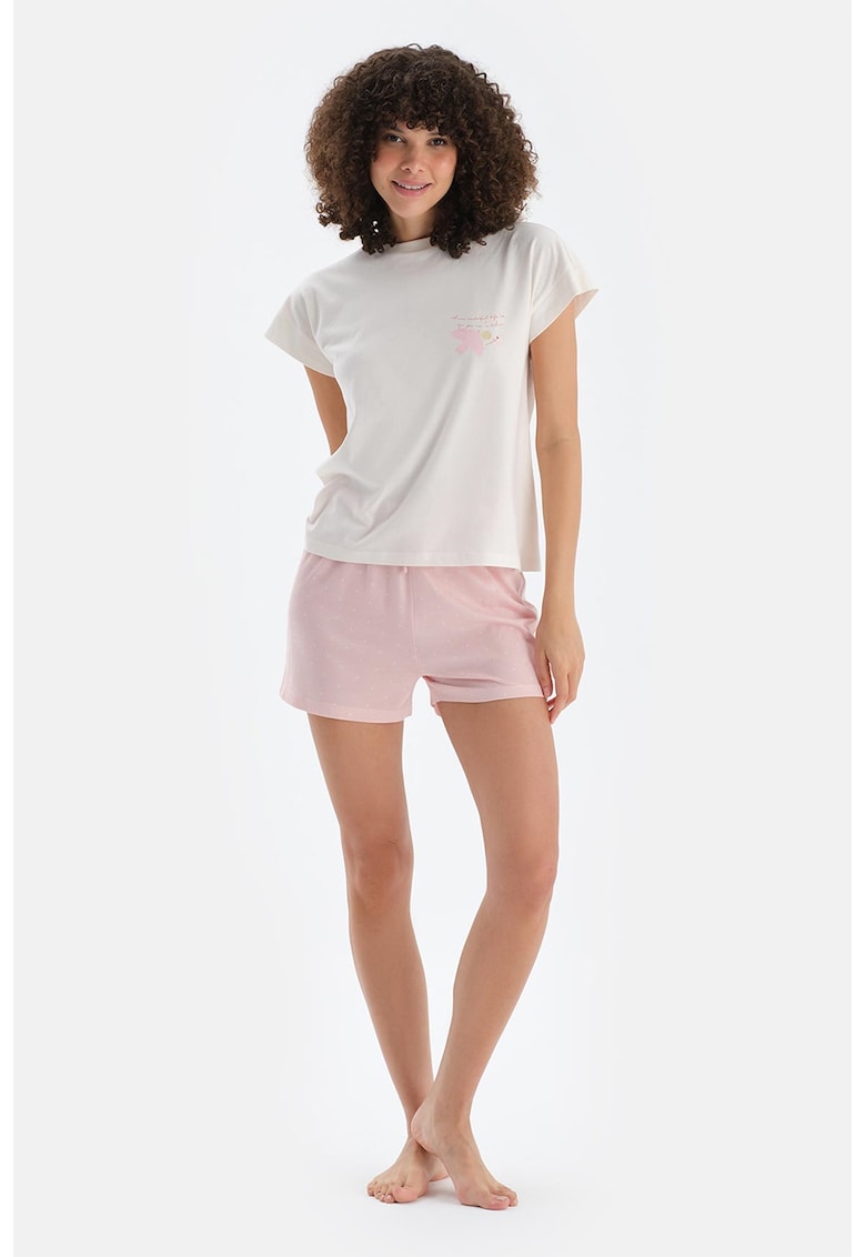 Pijama din amestec de bumbac - 2 piese