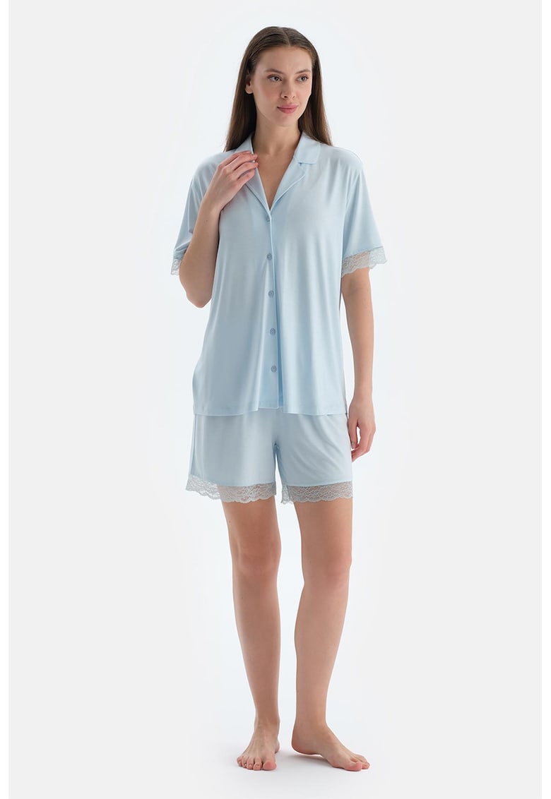 Pijama uni cu nasturi