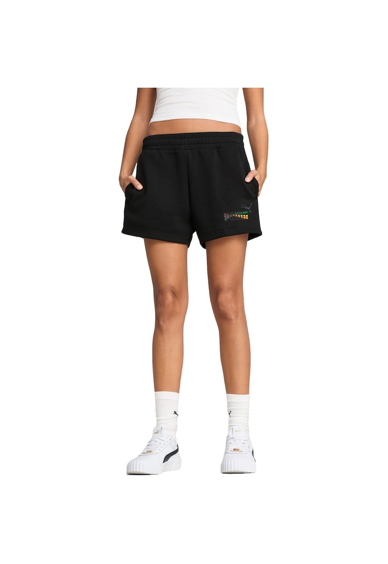 Pantaloni scurti  Love United cu talie medie 4