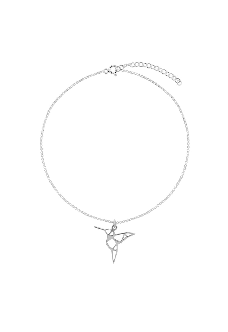 Bratara de picior din argint - Colibri - Argintiu
