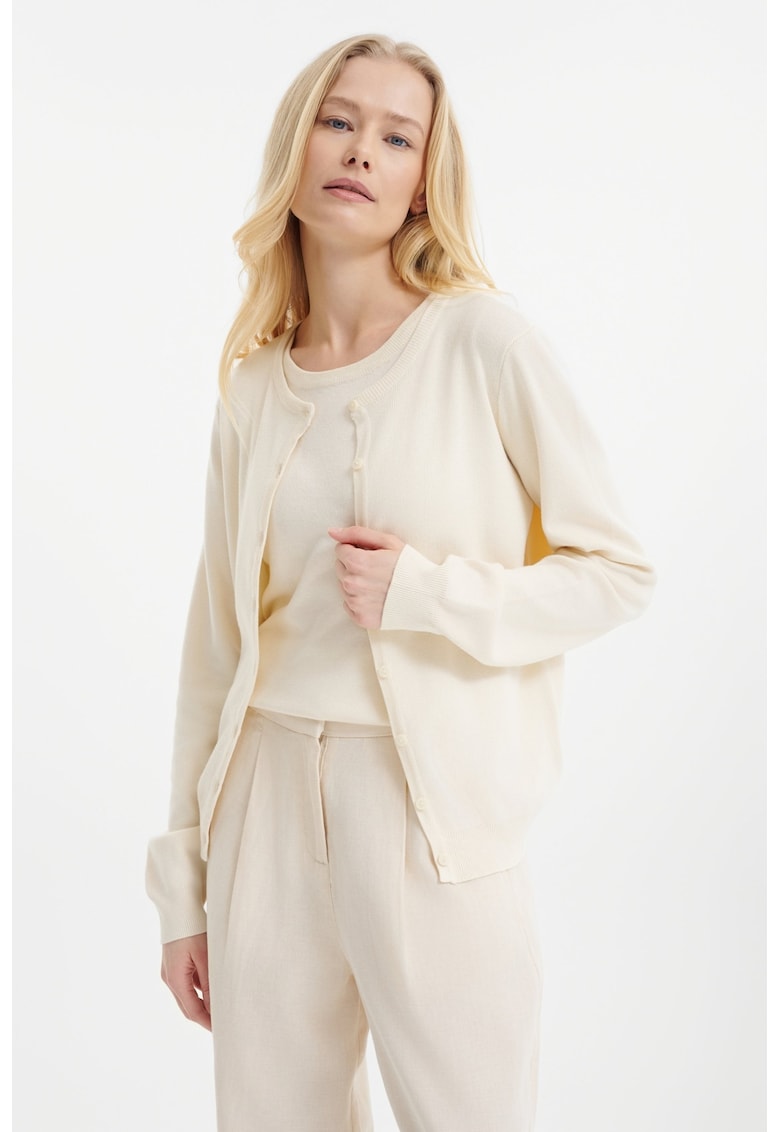 Cardigan uni cu nasturi