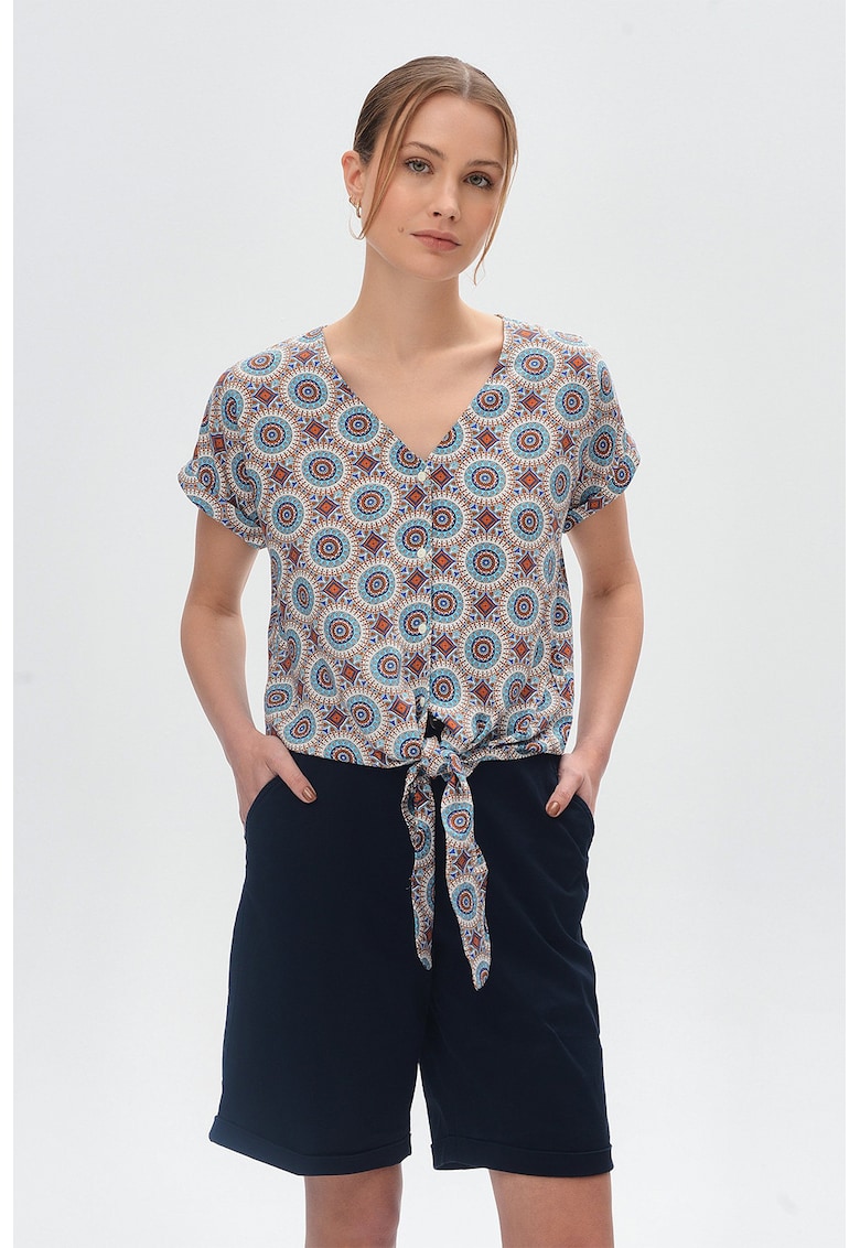 Camasa cu imprimeu si maneci scurte