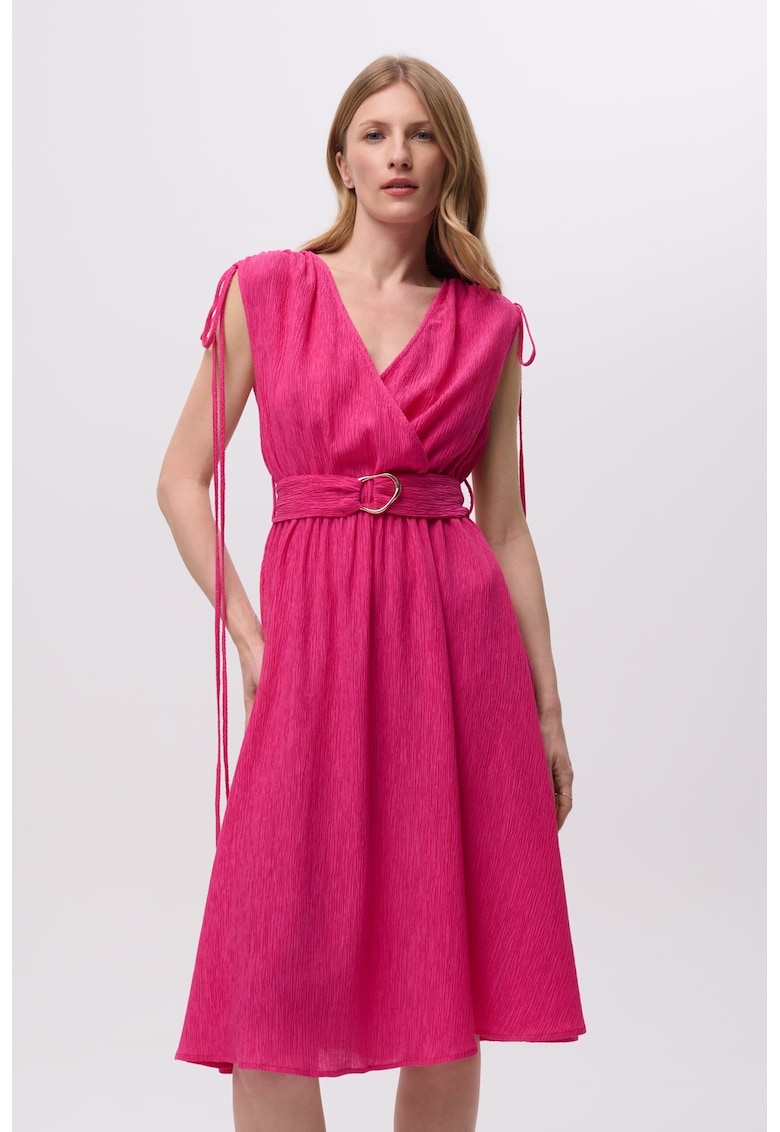 Rochie texturata din amestec de lyocell