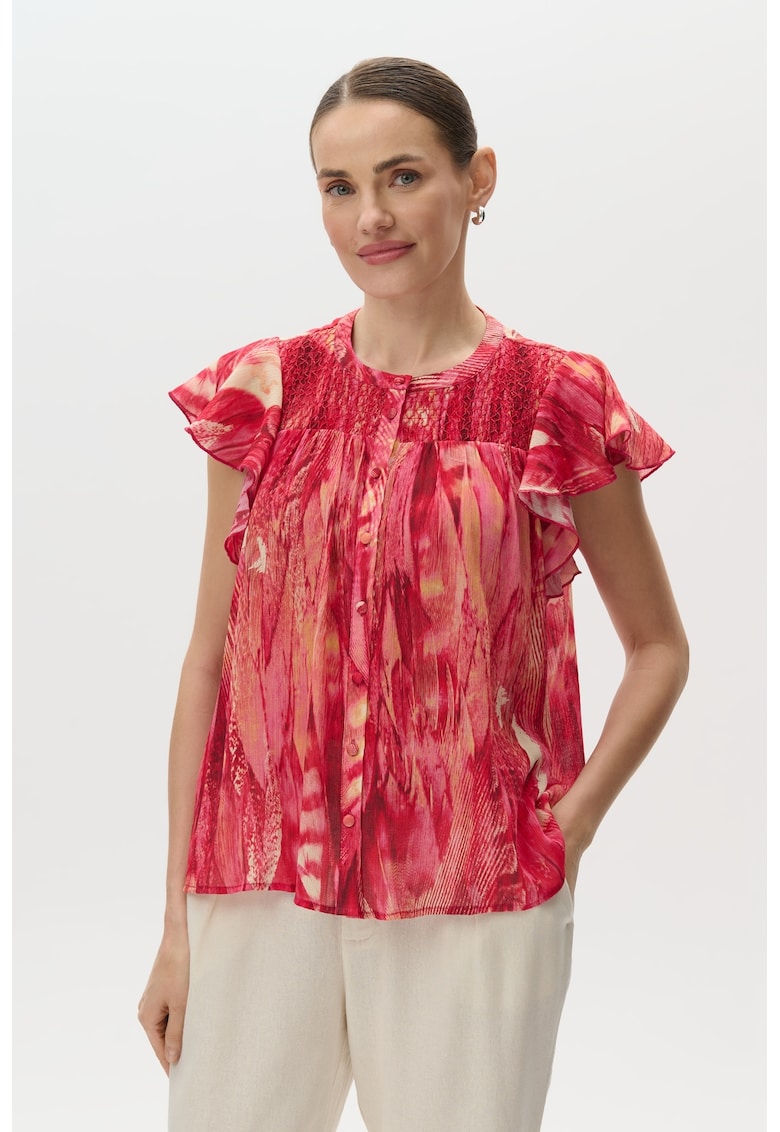 Camasa cu model si maneci scurte