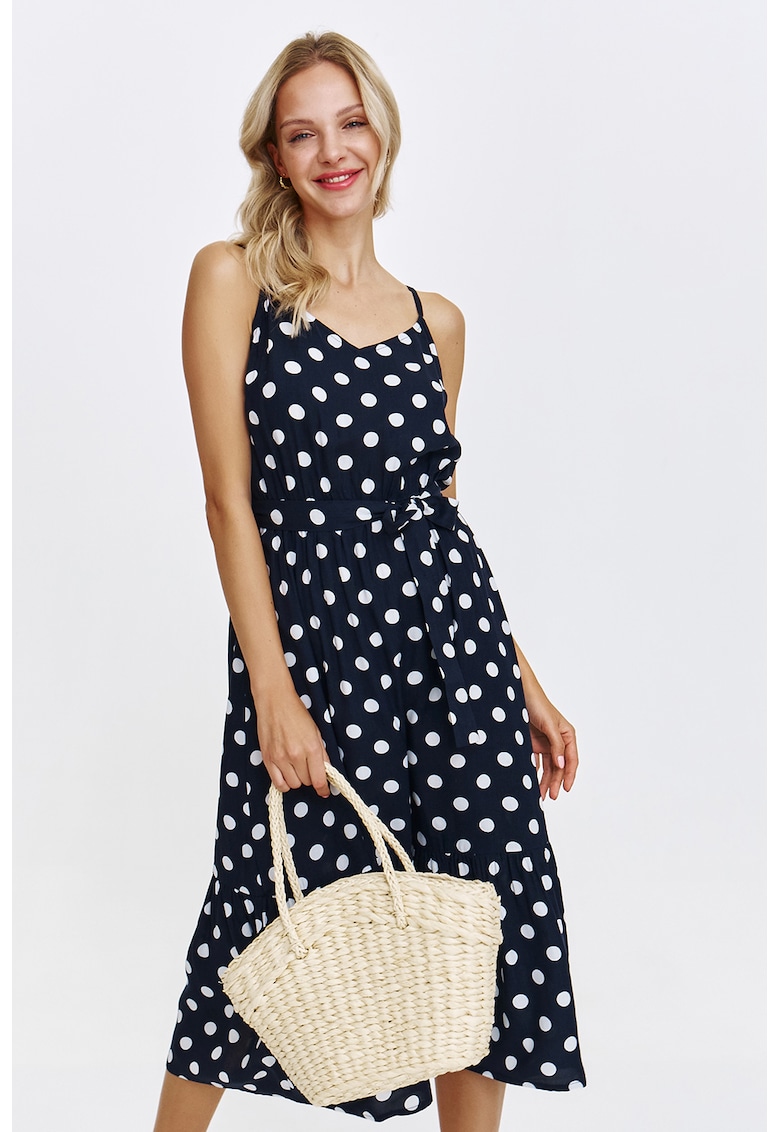 Rochie cu decolteu in V si bretele inguste