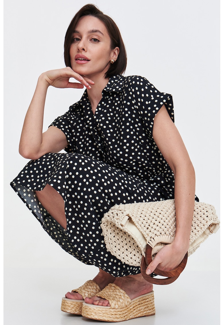 Rochie cu decolteu in V si buline