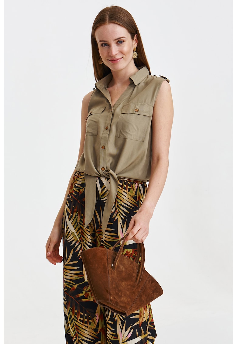 Camasa fara maneci cu buzunare pe piept