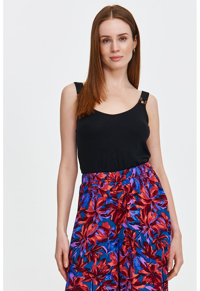 Top uni cu margele - Negru