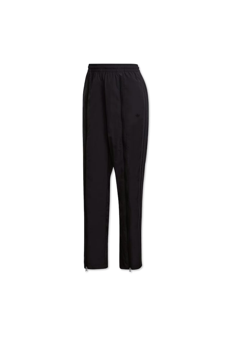 Pantaloni sport poliester - cu fermoare - negru -