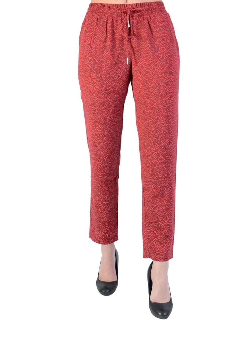 Pantaloni dama XS - rosu - poliester - cu doua buzunare Pantaloni dama XS - rosu - poliester - cu doua buzunare