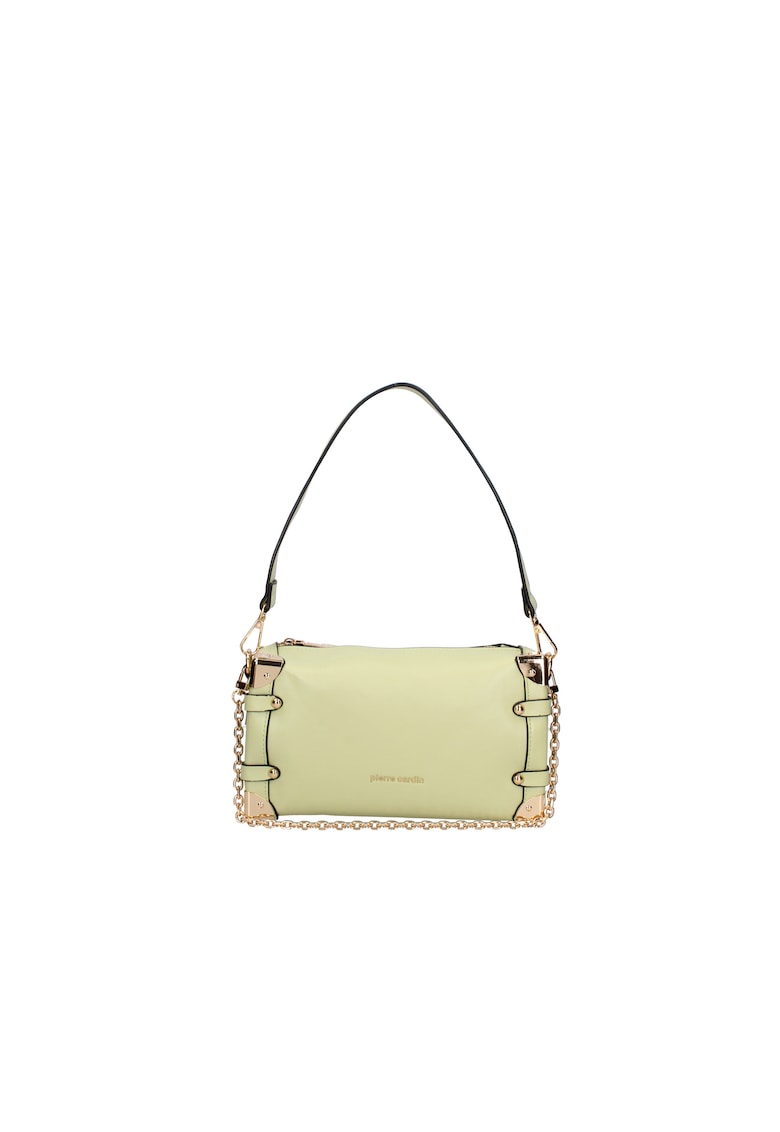 Geanta crossbody de piele ecologica cu detaliu detasabil de lant