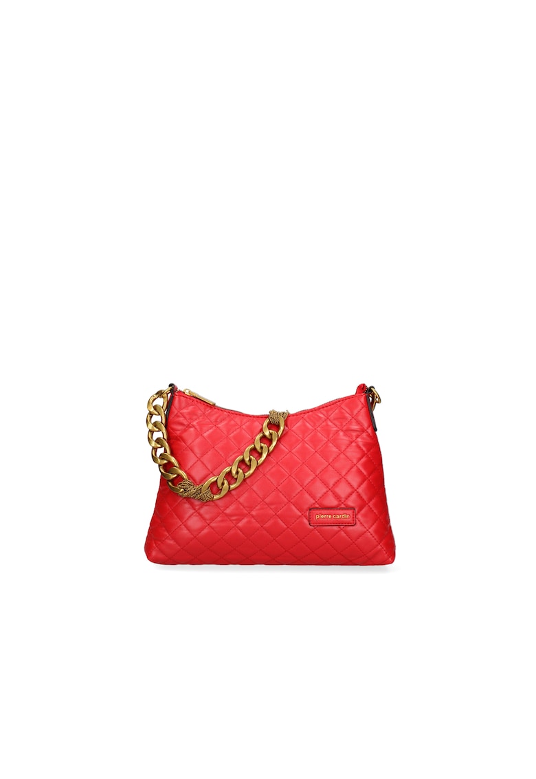 Geanta matlasata de piele ecologica cu bareta de umar