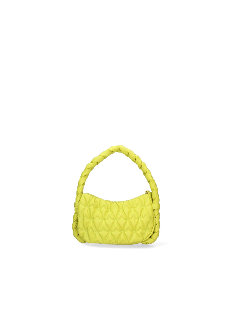 Geanta matlasata de piele ecologica cu bareta detasbila de umar