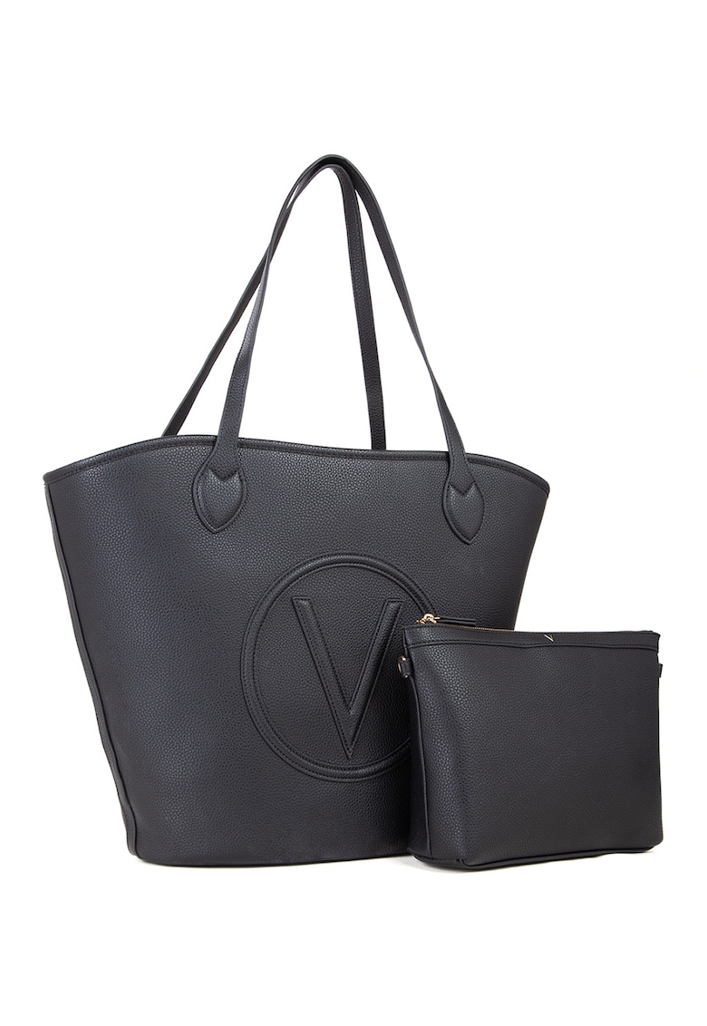 Geanta shopper din piele ecologica cu logo in relief