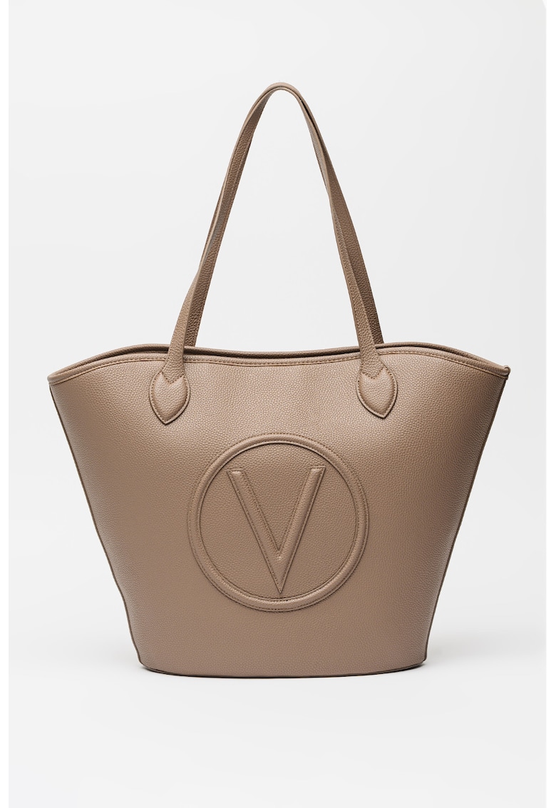 Geanta shopper din piele ecologica cu logo in relief