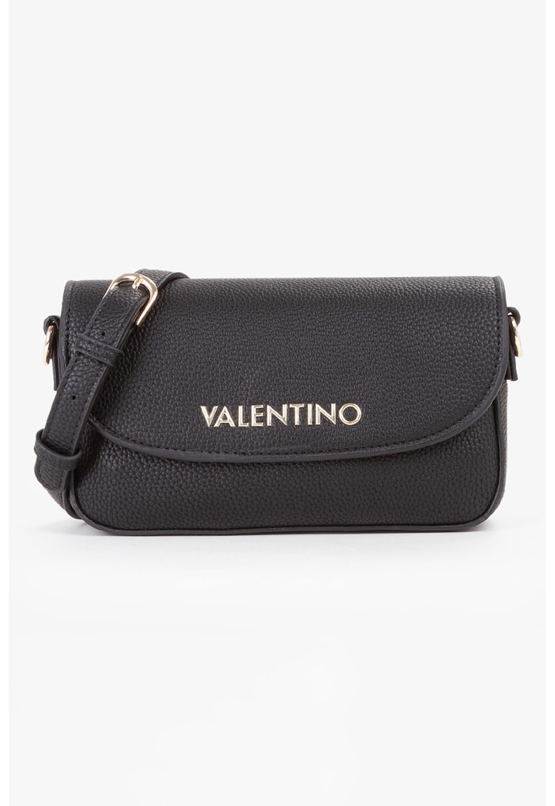 Geanta crossbody din piele ecologica cu logo metalic Geanta crossbody din piele ecologica cu logo metalic