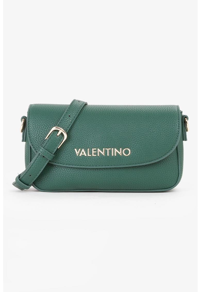 Geanta crossbody din piele ecologica cu logo metalic Geanta crossbody din piele ecologica cu logo metalic