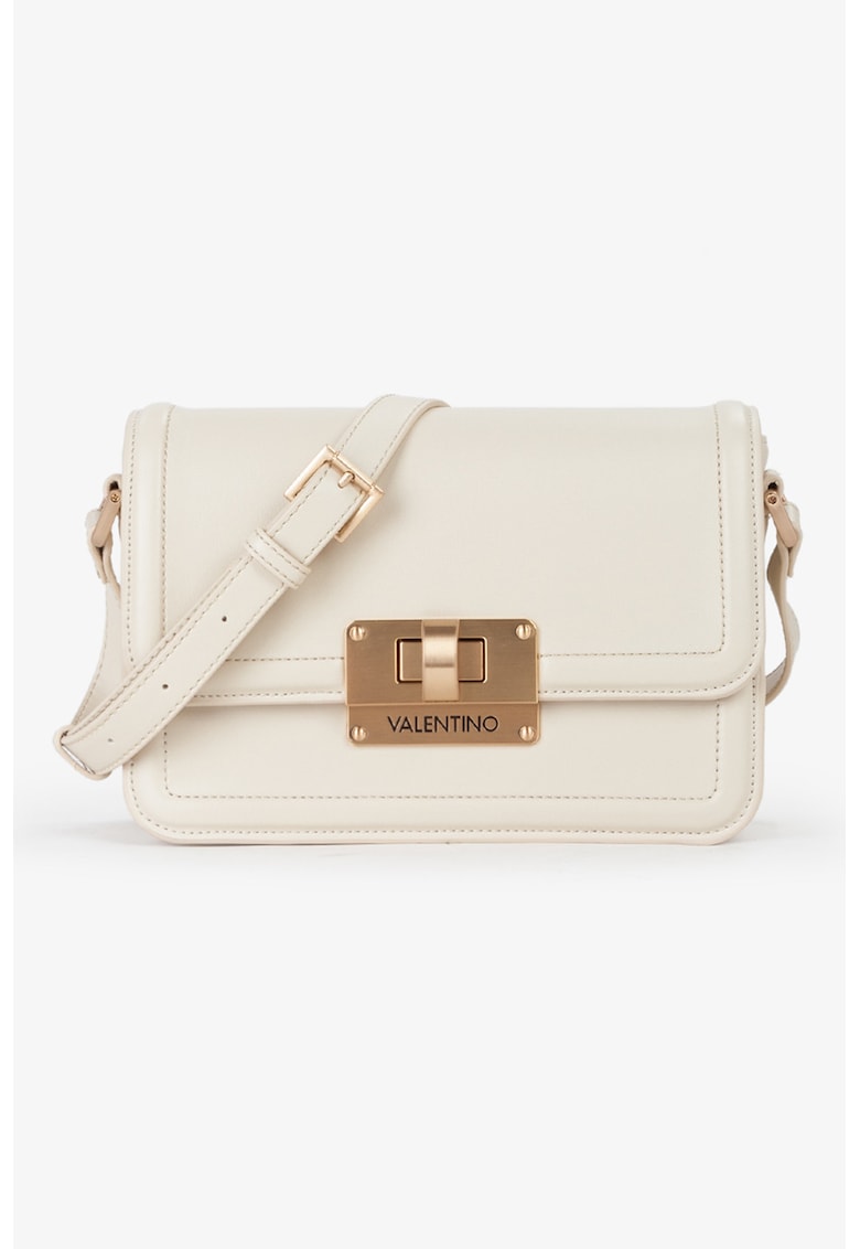 Geanta crossbody de piele ecologica Floren - Alb murdar